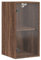 QJBSAVVA Sideboard Outdoor Balkonschrank Outdoor Schrank Garagenschrank - Wandschrank mit Glastüren Braun Eichen-Optik 35x37x68,5 cm für Abstellraum Schlafzimmer Wohnzimmer Küche