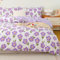 AShanlan Bettwäsche 135x200 Lila Weiß Blumenmuster Bettbezug mit Kissenbezug 80x80 cm ÖkoTex Zertifiziert Mikrofaser Violett Blumen Bettwäsche-Sets mit Reißverschluss