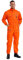 dPois Herren Damen Arbeitsoverall Einteiler Arbeitsanzug Baumwolle Lang Jumpsuit Unisex Erwachsene Uniform Arbeitskleidung Orange 165/M