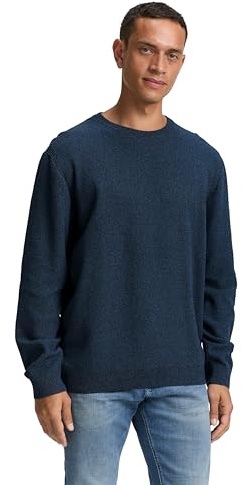 Tom Tailor Herren 1047570 Strickpullover aus Bio-Baumwolle (1er Pack)