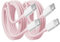 KP TECHNOLOGY [2 PACK Fast Charger Cable For iPhone 16e / iPhone 16 / iPhone 16 Plus/iPhone 16 Pro/iPhone 16 Pro Max/iPhone 15/15 Plus / 15 Pro / 15 Pro max, 60W Charging Cable [1m] (PINK)