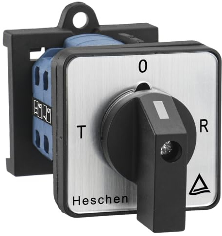 Heschen Universeller Nockenschaltwerk-Umschalter, SZW26-20/LH3.3-B11R, 35 mm DIN-Schienenmontage, 660V 20A 4 Positionen 12 Klemmen CE/TUV-gelistet