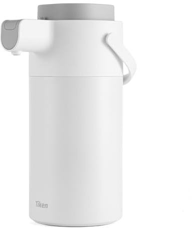 Tiken 4L Pumpkanne Thermoskanne Edelstahl Doppelwandige Vakuum Isolierkanne Kaffeeskanne