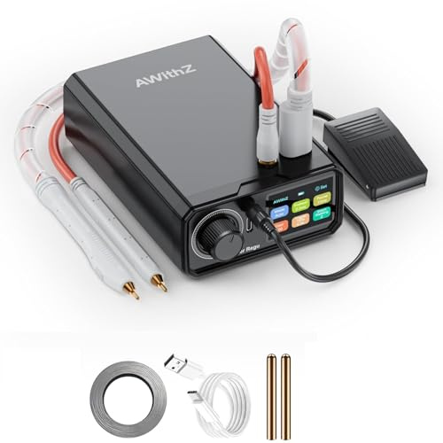 Spot Welder,AWithZ 9000W Battery Spot Welder UK3,10000mAh,Rotary Knob Operation 99 Gears,Foot Pedal Operated, 0.1-0.3mm Spot Welder for Making DIY Battery Packs
