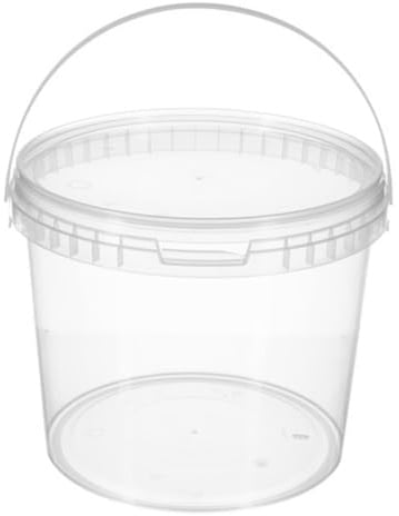 B2C Clear Plastic Storage Containers with Lids – Stackable, Durable & Reusable Tubs with Handles – Multi-Purpose Food, Pantry, Pet Feed & Household Organizer (10, Transparent, 2.5L)