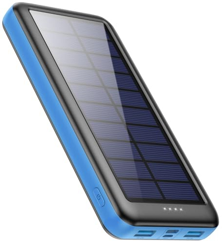 Feob Solar Powerbank 26800mAh, [2026 Upgrade Steuerungs-IC] Solar Ladegerät 2 USB Aufladen Externer Akku Handy Ladegerät Camping Outdoor Kompatibel iPhone 17/16/15, Samsung, Tablets usw