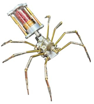 117PCS Zero-Day Venom Spider A, 3D Metall Steampunk Insekten Bausatz, Mechanisches DIY Desktop Sammlerstück Geschenk