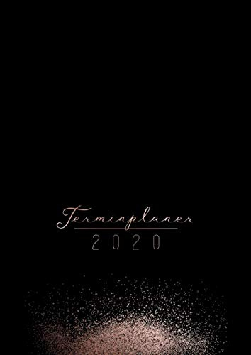 Terminplaner 2020: Monatskalender, Planer und Terminkalender Din A4 • Wochenkalender 1 Woche 2 Seiten • Wochenplaner von Januar bis Dezember 2020 • ... und Kontaktliste • Rose Gold Design