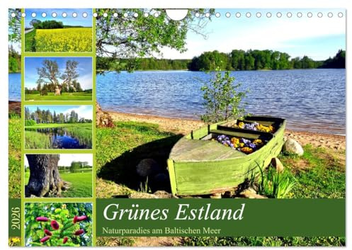 Grünes Estland - Naturparadies am Baltischen Meer (Wandkalender 2026 DIN A4 quer), CALVENDO Monatskalender: Natur pur im Norden und im Süden Estlands (CALVENDO Natur)
