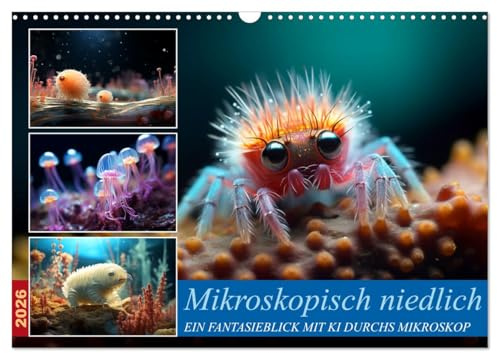 Mikroskopisch niedlich (Wandkalender 2026 DIN A3 quer), CALVENDO Monatskalender: Mikrokosmos der Niedlichkeit - Ein Jahr mit Drolligen Mikroorganismen (CALVENDO Wissenschaft)
