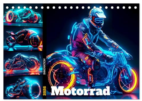 Motorrad Innovation (Tischkalender 2026 DIN A5 quer), CALVENDO Monatskalender: Entdecke die Zukunft des Motorrads aus der KI. (CALVENDO Sport)