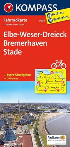 KOMPASS Fahrradkarte Elbe-Weser-Dreieck - Bremerhaven - Stade: Fahrradkarte. GPS-genau. 1:70000 (KOMPASS-Fahrradkarten Deutschland, Band 3006)