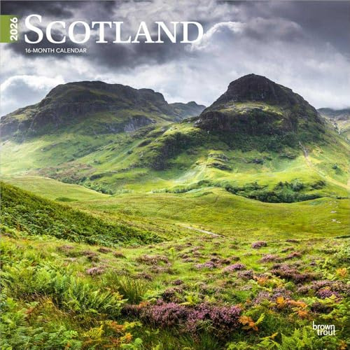 Schottland – Scotland | 2026 12 x 24 Inch (Hanging) Monthly Square Wall Calendar | Plastic-Free | BrownTrout | UK United Kingdom Scenic