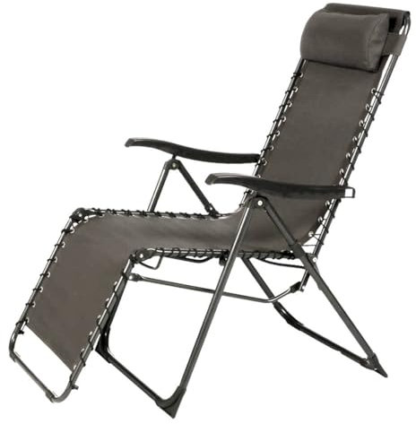 Fauteuil Relax de Jardin, Anthracite, 46cm