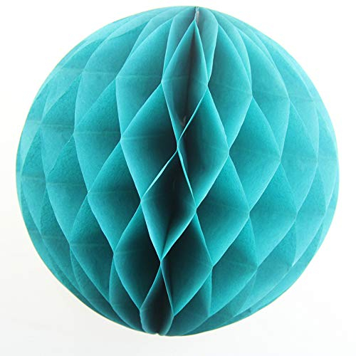 1 Wabenball 15cm ( dunkel türkis 340D ) // Wabenkugel Honeycomb Hänge Deko Ballon Laternen Aufhänger Waben Bälle Papier Pompons Dekoration Geburtstag Party Hochzeit