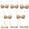 Plusexy Damen Push Up Trägerloser BH Dick Gepolstert Bügel Convertible Multiway BHS, Nude, 95A