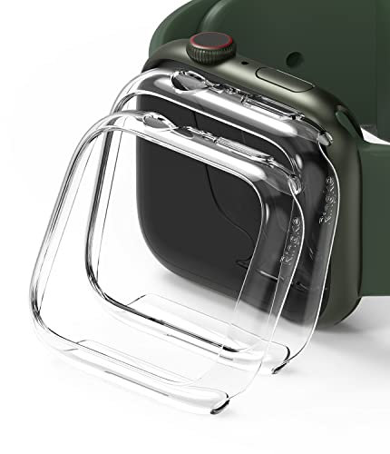 Ringke Slim (2 Pezzi) Compatibile con Cover Apple Watch 9/8 / 7 41mm, Custodia Sottile Rigida PC Antigraffio - Clear