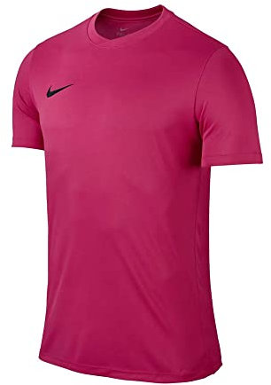 Nike Park VII Jersey SS, Soccer Unisex-Bambini e Ragazzi, Vivid Pink/Black, XS