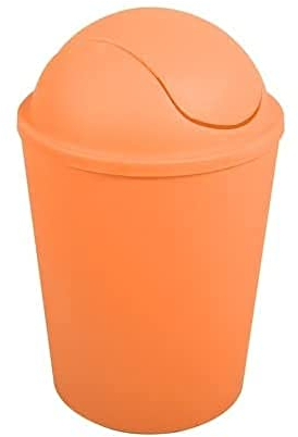 MSV Cubo de basura ako 5,5l con tapa abatible naranja, 5,5 L