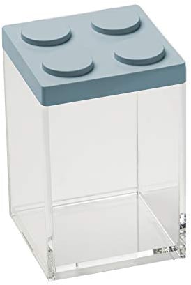 omada Design Contenitore mattoncino per alimenti da 1L con coperchio impilabile e recipiente trasparente di alta qualità - Linea Brickstore