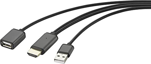 Renkforce RF-4700672 USB/HDMI Adapterkabel Schwarz mit Streaming-Funktion 2.00 m