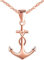 INFINIONLY Damen Halskette Anhänger, 925 silber halskette, Anchor halskette anhänger, anhänger mit anker und unendlichkeitssymbol, rose gold