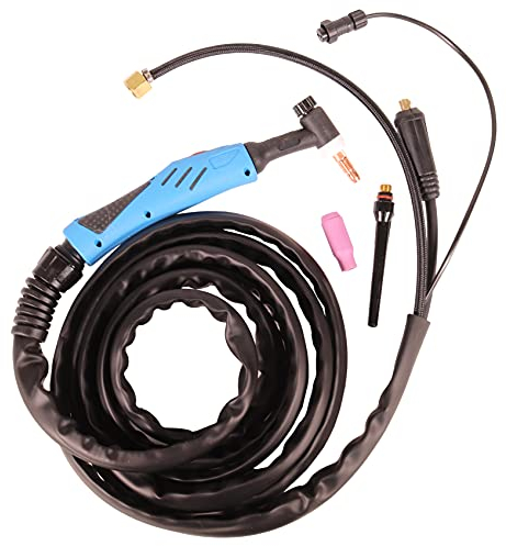 WELDINGER WIG-Schlauchpaket WP26 flex 4 m lang mit 2-poliger Steuerbuchse 9 mm Dorn flexiblem Brennerkopf (SPW13)