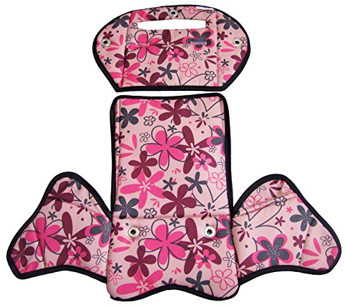 Ersatzbezug Sitzkissen Bezug [Auflage für Kinder Fahrradsitz] kompatibel mit Römer Jockey MOD 4 (rosa pinke Blumen)