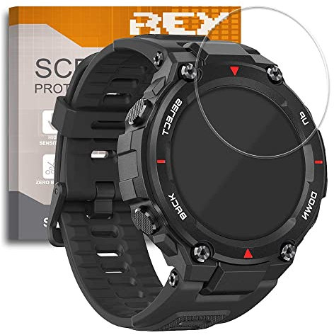 REY Protector de Pantalla para MOBVOI TICWATCH Pro 3 GPS, Cristal Vidrio Templado Premium