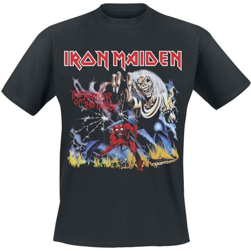 Iron Maiden Stranger Number of The Beast Männer T-Shirt 100% Baumwolle Band-Merch Bands