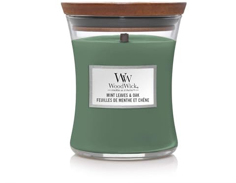 Duftkerze Woodwick Mint Leaves & Oak Mittlere 275g