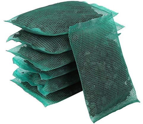 Aquarium Purification Activated Carbon, Multifunctional Activated Carbon, Efficient Activated Carbon, Aquarium Water Purification Activated Carbon Pellets with Fine Mesh Bag(7 Net Bags)