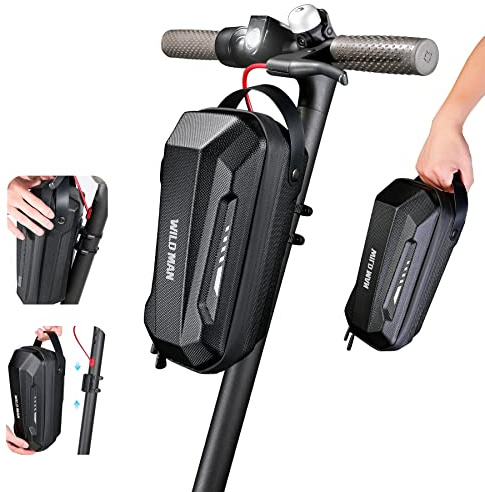 Electric Scooter Storage Bag - Waterproof, Durable EVA Front Tube Handlebar Pouch for Mijia M365/M365 Pro/ Segway ES1/ES2/ES3 Kick Scooters - Large Capacity for Carrying Wallet, Charger