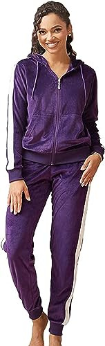 Yasumond Zweiteiliges Damen-Outfit-Set, Jogginganzug, Trainingsanzug, Reißverschluss, Hoodies und Sweatpants