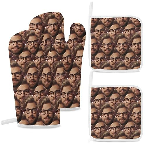 Witzige Ofenhandschuhe mit eigenem Motiv - Personalisierte Topflappen - Gestalten Sie jedes beliebige Bild oder Foto auf einem Backhandschuh Das perfekte lustige Geschenk (2)