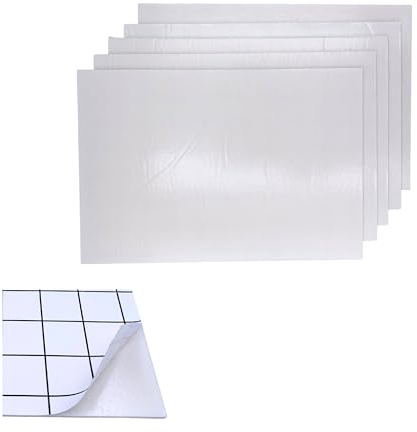 ACIT Fogli di foam bianchi biadesivi di Schiuma PE, Confezione da 5 fogli, Guarnizione adesiva isolante, biadesivo extra forte fino a 120°per fai da te, foto, muri, ciabatte elettriche (10 X 10 CM)