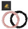 100% Seide haargummi Scrunchies aus Maulbeerseide für Damen, 2 Stück, kleine Haargummis für Mädchen, schwarz und rosa, für kräuselfreie Haargummis, dick, flauschig, Haarbänder, Seile