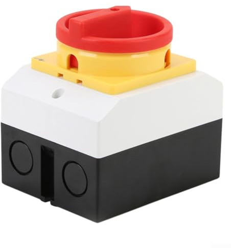 CNANRNANC Interrupteur principal, disjoncteur 16 A, interrupteur UKP étanche, interrupteur rotatif à 3 pôles, interrupteur IP65, interrupteur de réparation/noir, de -25 ℃ à +80 ℃