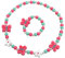 LuLiyLdJ Kinderschmuck, Schmuck Mädchen, Kinderkette Mädchen, Kleine Mädchen Schmetterling Perlen Schmuck Sets Kinder Perlen Halskette Armband, 2 Stück