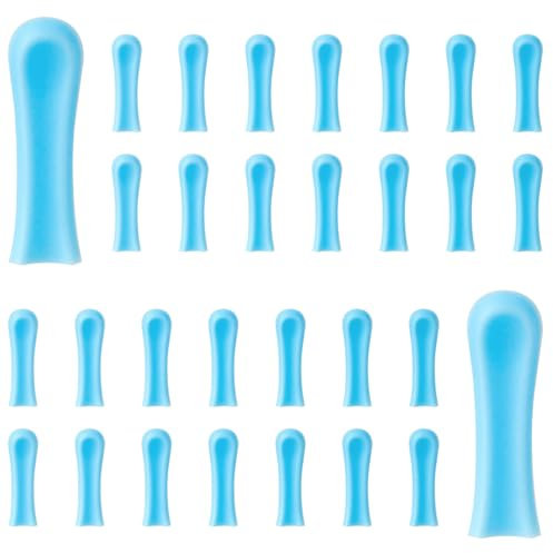 30pcs Embouts de Cuillère d'Oreille en Silicone, 1,2x0,3x0,2 cm Embouts Rechange Nettoyeur d'Oreille de Remplacement de Cuillères Auriculaires du Cure-Oreille pour Adolescents Adultes
