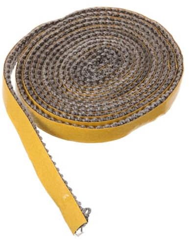 ULDIGI Dichtband Hitzeschutz Für Holzöfen Kaminband Selbstklebendes Dichtungsband Aus Fiberglas 1 Rolle Flat Sealing Tape