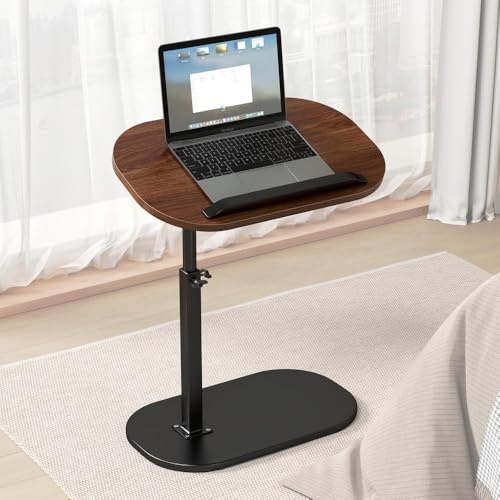 ZLXHFFH Beistelltisch C Form, mit Verstellbarer Höhe –45x30cm- Multifunktional für Sofa- und Bettgebrauch, 360° Drehfunktion, Wasser- und ölresistente Oberfläche, perfekt für Laptops und Mahlzeiten