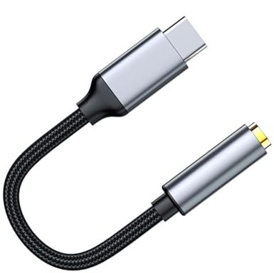 3.5mm 1/8 Inch Aux to USB C Audio Headphone Jack Adapter - Type C/USBC to Aux Converter Dongle Cable for iPhone 15/16, iPad, MacBook, Samsung Galaxy, Google Pixel, Moto, LG, PC, Laptop