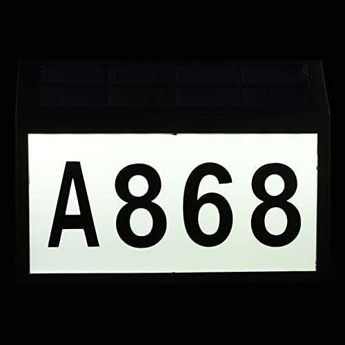 ARTIBETTER 1stk Solar-hausnummer Zahlen Lichter Deck Hausadresse Tür Sensor Led-lichtleiste Platte Solare Wegebeleuchtung Generator Hausnummern Für Draußen Brief Solar-powerbank Abs