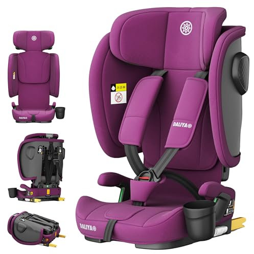 Daliya® JOYMAX i-Size Kindersitz 76–150 cm (9–36 kg), ab 15 Monaten, ECE R129/03, ISOFIX & Top Tether, Autokindersitz mit 5-Punkt-Gurt, verstellbarer Rückenlehne & Kopfstütze (Purpur)