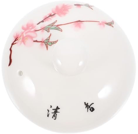 Ipetboom Decorative Ceramic Tea Cup Lid Replacement Teapot Cover Glossy Finish for Enhanced Use Fit for Various Teapots and Tea Cups Easy to Clean and Prevents Spillage