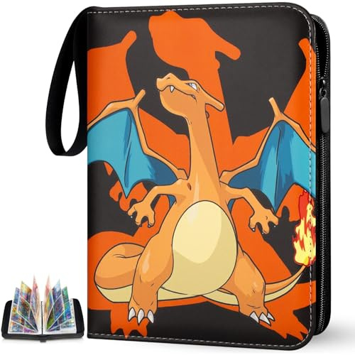 Sammelalbum für Pokemon Karten, 50 Seiten 400 Taschen Sammelkarten Album, Tragbar Wasserdicht PU Karten Heft, Sammelheft