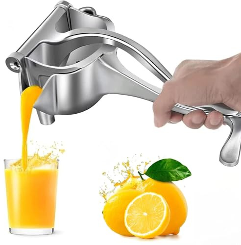 Lemon Squeezer Aluminum Alloy Manual Fruit Juicer Hand Press Manual Juice Extractor Machine Lemon Press Squeezer Portable Manual Juicer Orange Lemon Simple Extractor Tool
