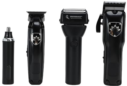 Brrnoo Bartschneider, Folienschneider, Nasentrimmer-Set für Männer, Friseurpflege, Tragbares Elektrisches Haarschneide-Set (BLACK)