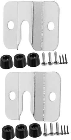 ANDRESLAD 2 Stück Dartscheibenhalterung aus Metall mit Montageset Gummipuffern und Abstandshaltern Universelle Wandbefestigung für Standard Dartscheiben Dart Zubehör für Wand und Tür